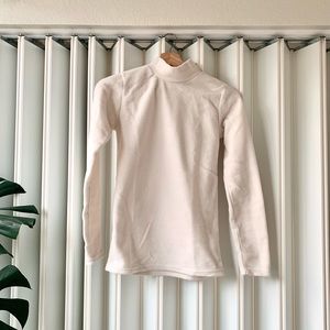 White Fleece Turtleneck